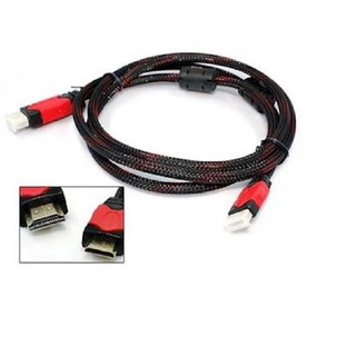 CÁP HDMI DÀI 5M BỌC DÙ ĐEN ĐỎ