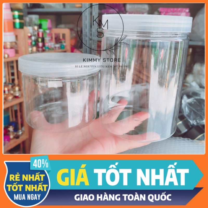 lẻ hộp nhựa đựng kem 1kg trong suốt ( hộp 1000g )