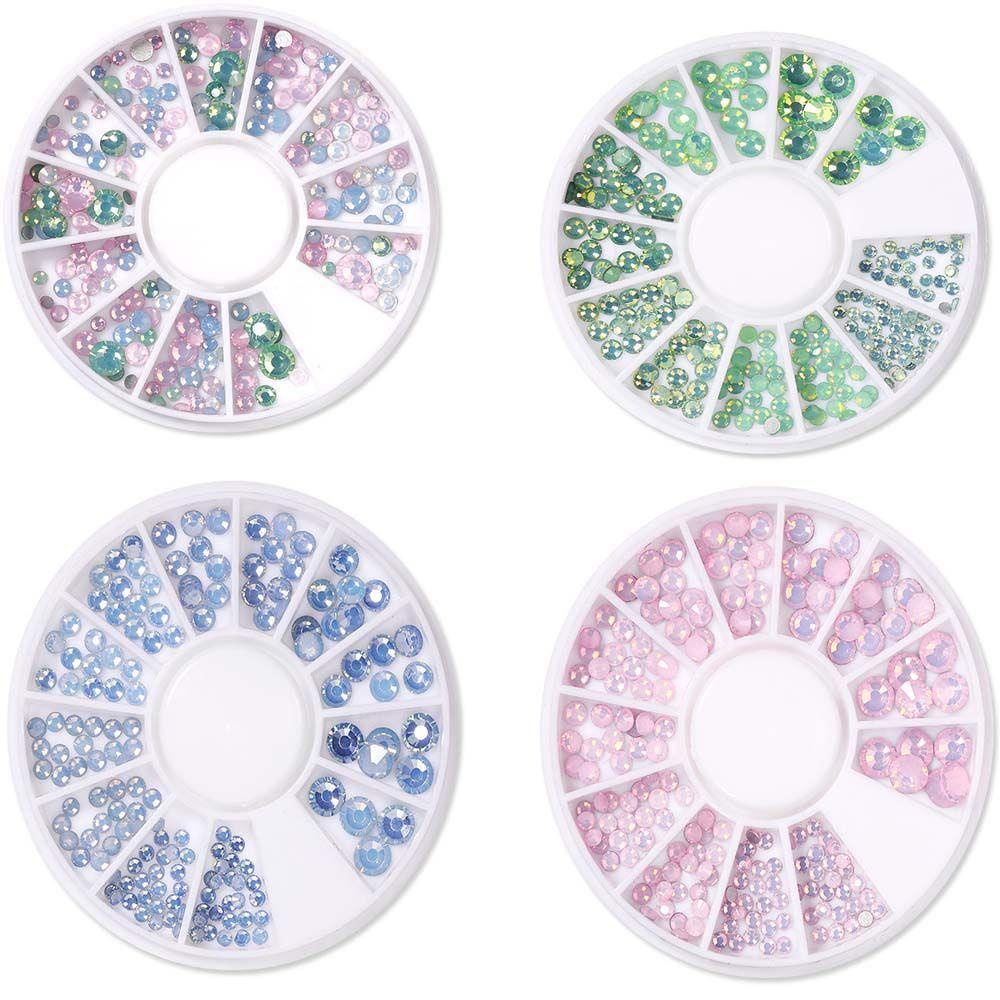 OCEANMAP Hộp 12 Ngăn Đựng Phụ Kiện Trang Trí Móng Tay Nghệ Thuật Nhiều Màu Sắc Bắt Mắt