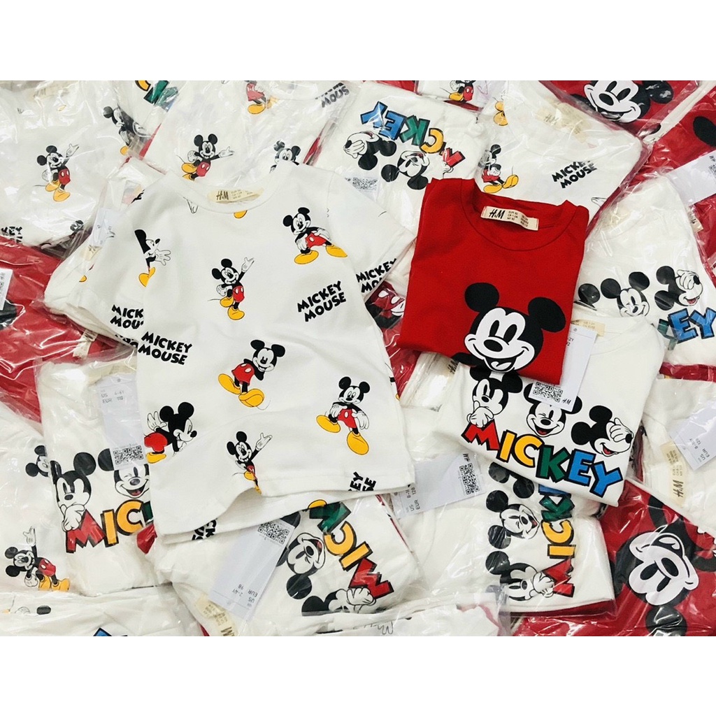Áo thun phông bé trai Micky HM xuất dư cộc tay Dragon Kids