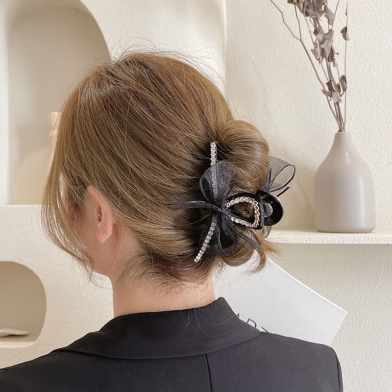 Kẹp Tóc Kim Loại Phối Ren Đính Đá Thời Trang