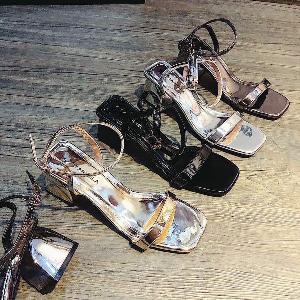 Sandal nữ gót trụ quai trơn rẻ nhất cao 5cm - B29