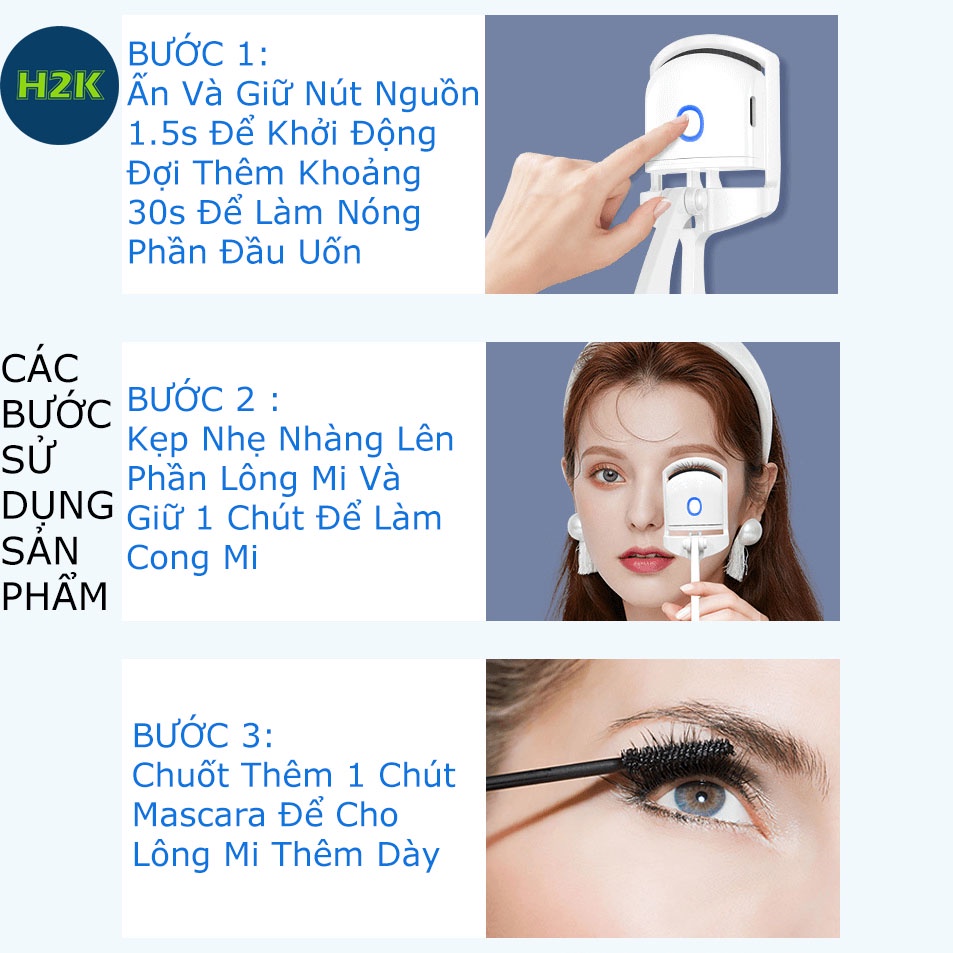 Máy Uốn Mi Điện Thông Minh Tiện Dụng - Máy Kẹp Mi SHRMEIL Làm Cong Nhanh Trong 10s Giữ Nếp 48H Sử Dụng Sạc TYPE-C