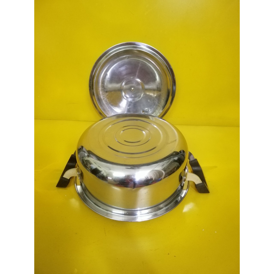 Nồi lẩu inox nội địa Nhật, size 24cm, cao 10cm (mã 544), Dùng được bếp từ