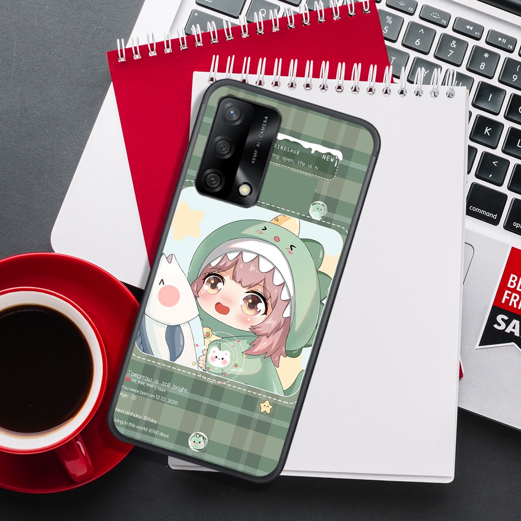 [HOT]ỐP OPPO A54 - A55 4G - A55 5G - A74 - A94 - REALME 8  , IN HÌNH KHỦNG LONG CHIBI SIÊU DỄ THƯƠNG.