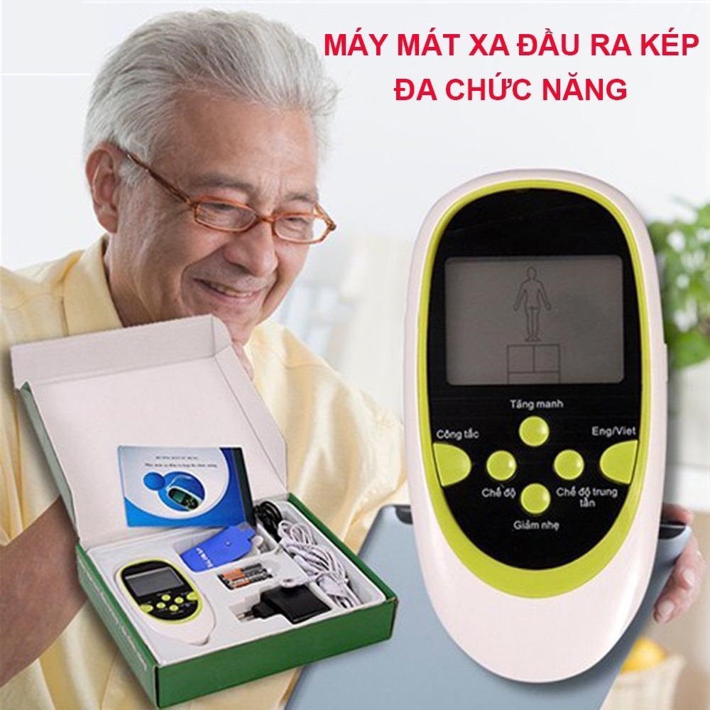 ⚡ Máy xung điện vật lý trị liệu 8 miếng dán, đầu ra kép, 15 chế độ hỗ trợ giảm đau nhức ⚡ Bảo hành uy tín