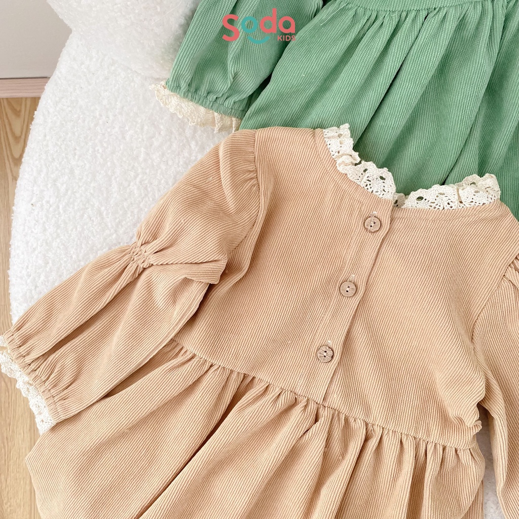 (Hàng thiết kế) Váy nhung chun tay thêu hoa