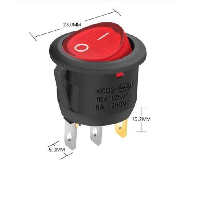 Công tắc bập bênh KCD1-105 6A 250V giá rẻ