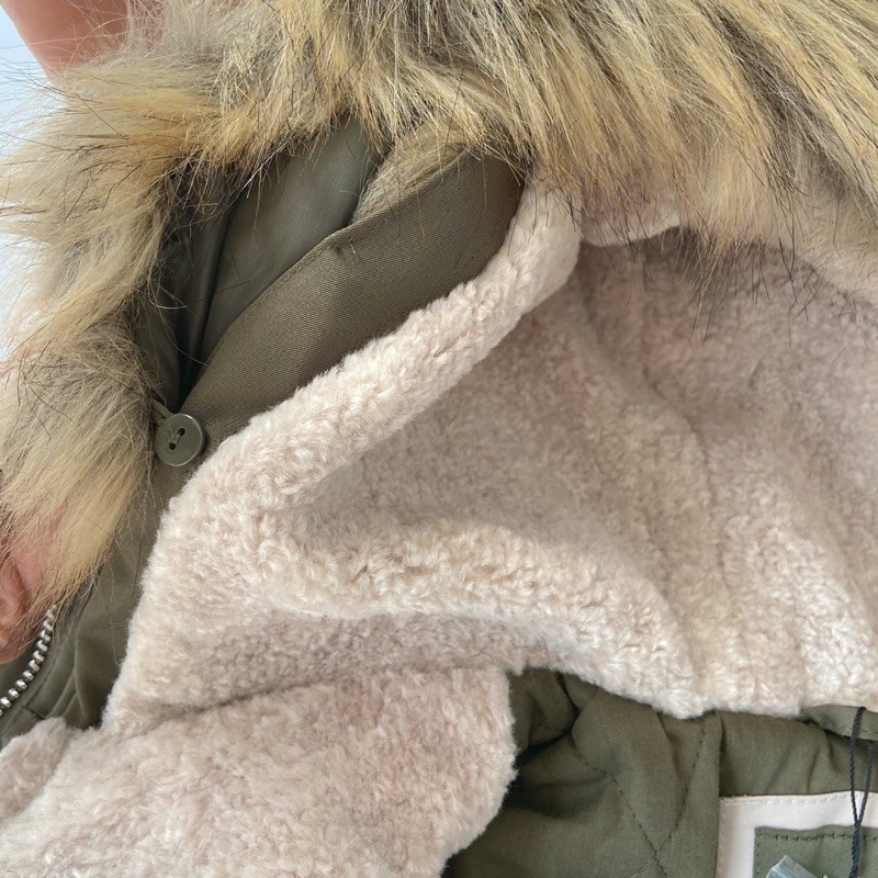 Áo khoác Parka AMISU xuất khẩu dáng dài mũ lông Mia Ritta A2035
