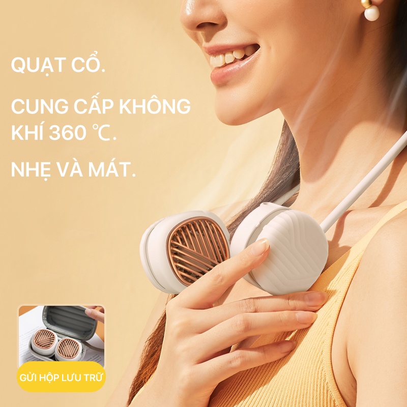 [Mã ELHA22 giảm 5% đơn 300K] Quạt đeo cổ mini Deerma GB100 Quạt cổ không cánh tiết kiệm năng lượng