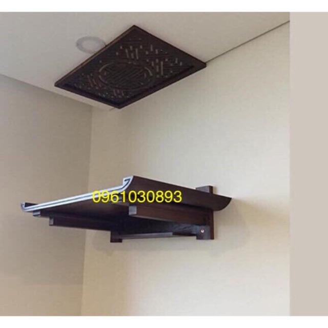 {Hoả Tốc - HN} Bàn Thờ Treo Gỗ Sồi Chân Cụt Kích Thước 41x61