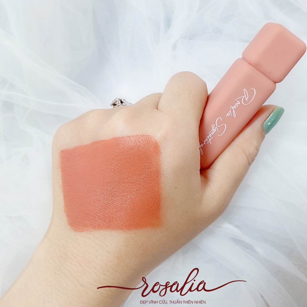 Son Lì Màu Nâu Lạnh Không Chì Siêu Mềm Mịn Ăn Uống Không Trôi Rosalia Từ Hoa Hồng Sạch An Toàn Cho Mẹ Bầu