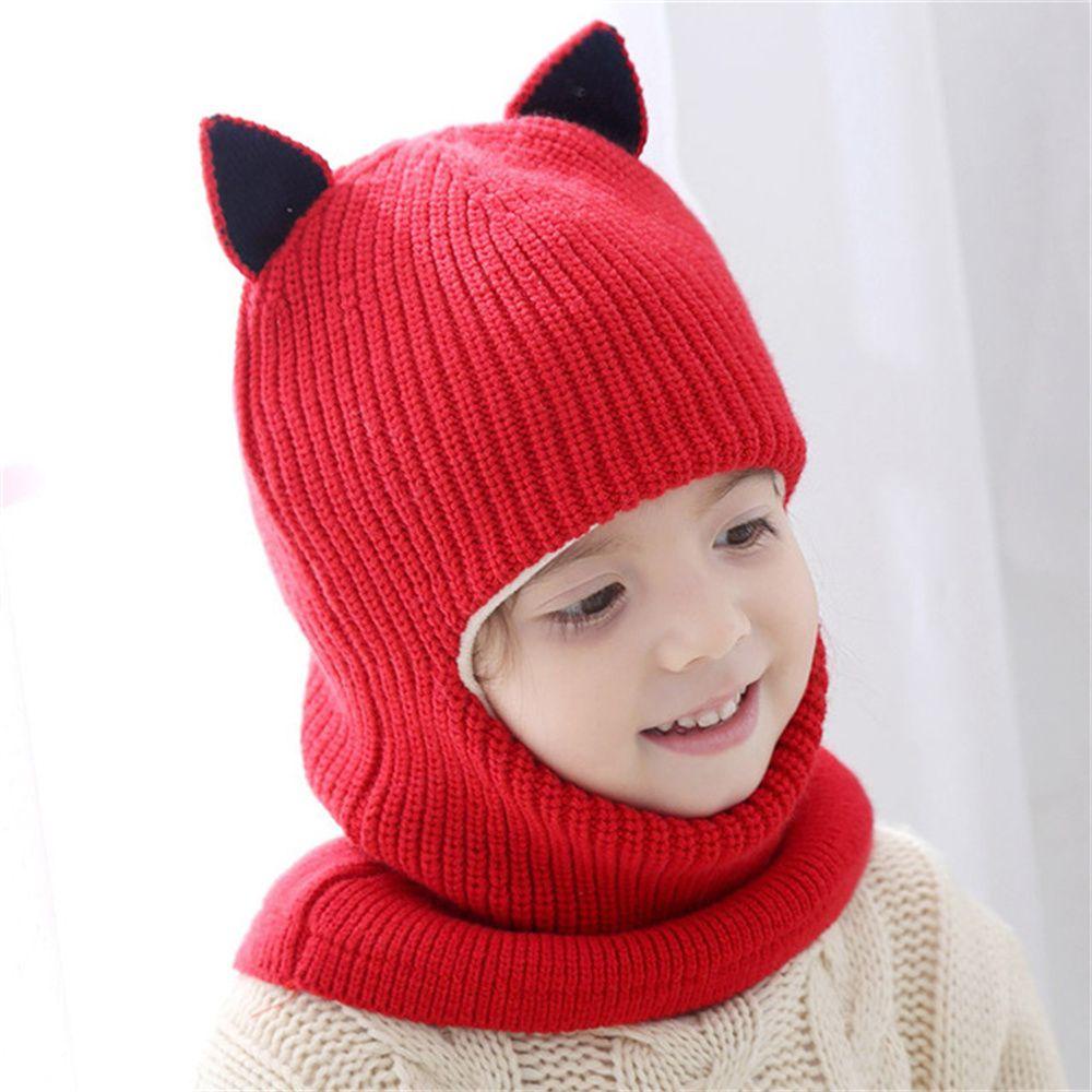 Layor1 Mũ Lót Lông Cừu Mềm Mại Giữ Ấm Mùa Đông Kèm Khăn Choàng Che Tai Dành Cho Bé