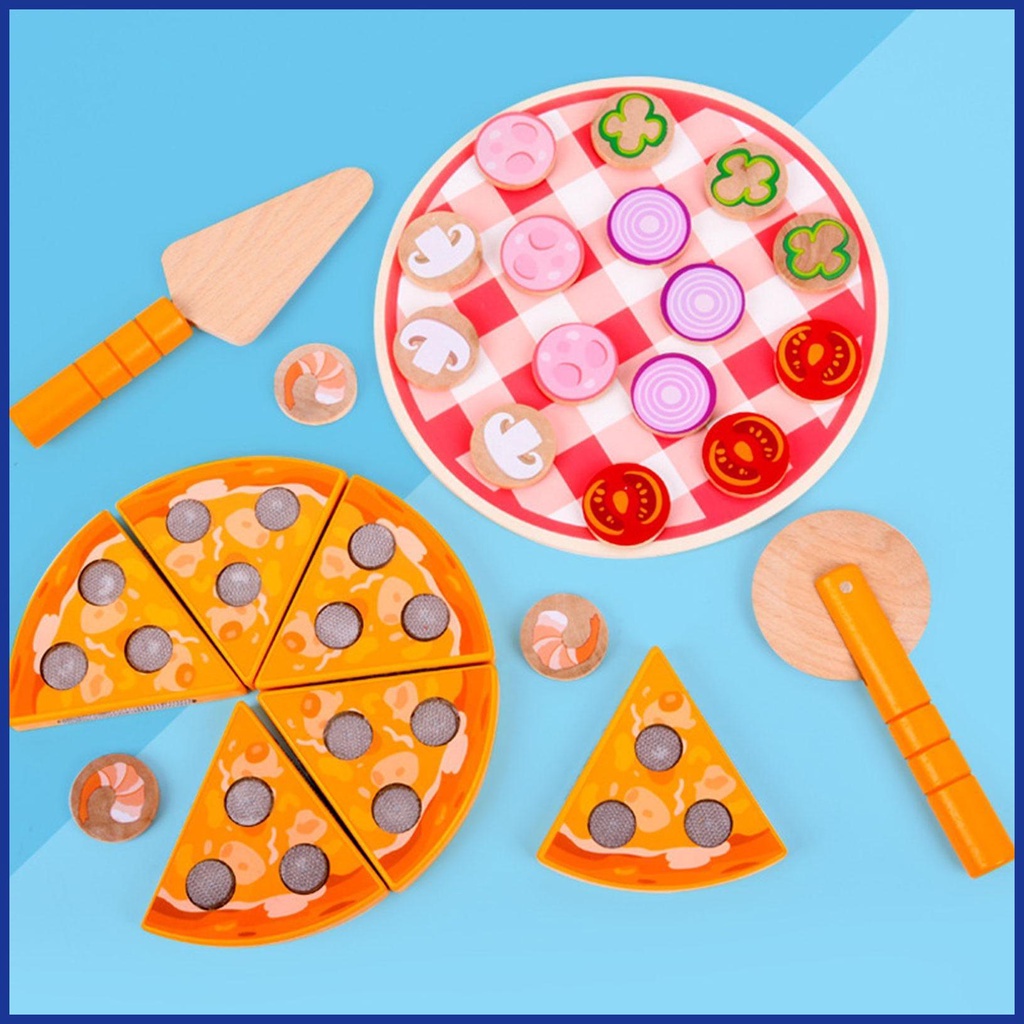 Bộ Đồ Chơi Cắt Bánh Pizza Bằng Nhựa Cho Bé
