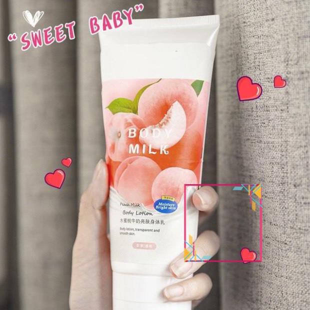 [ Hot Tiktok ]🍑 Kem Sữa Dưỡng Thể Trắng Da, Chống Nắng Toàn Thân Trái Đào Pure Milk Body Lotion Hương Nước Hoa- Y131