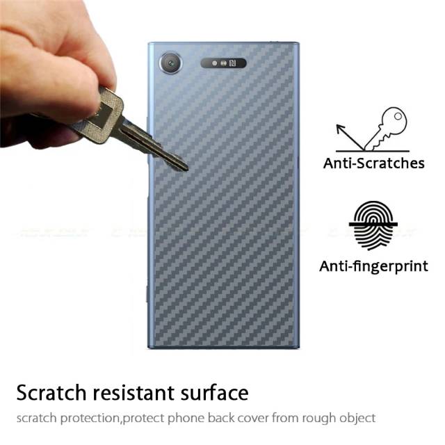 Miếng Dán Sợi Carbon Chống Trầy Cho Đuôi Xe Sony Xperia Xz1 Big 5 '2inchi Au Docomo