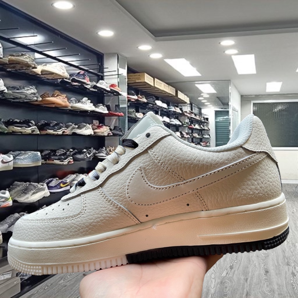 Giày _Nike Air Force 1 Low Brook.Lyn Sail Black, Giày thể thao AF1 Màu Be Đế Âm Dương 2 Màu Cực Hot 2023 - Yabi_boutique