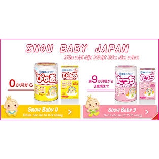 Sữa Snowbaby số 0 và  số 9/820g nội địa nhật