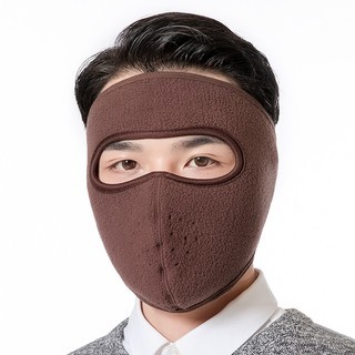 Khẩu trang  vải nỉ nira có kính bảo vệ mắt dán gáy che kín tai chạy xe phượt nam nữ | BigBuy360 - bigbuy360.vn