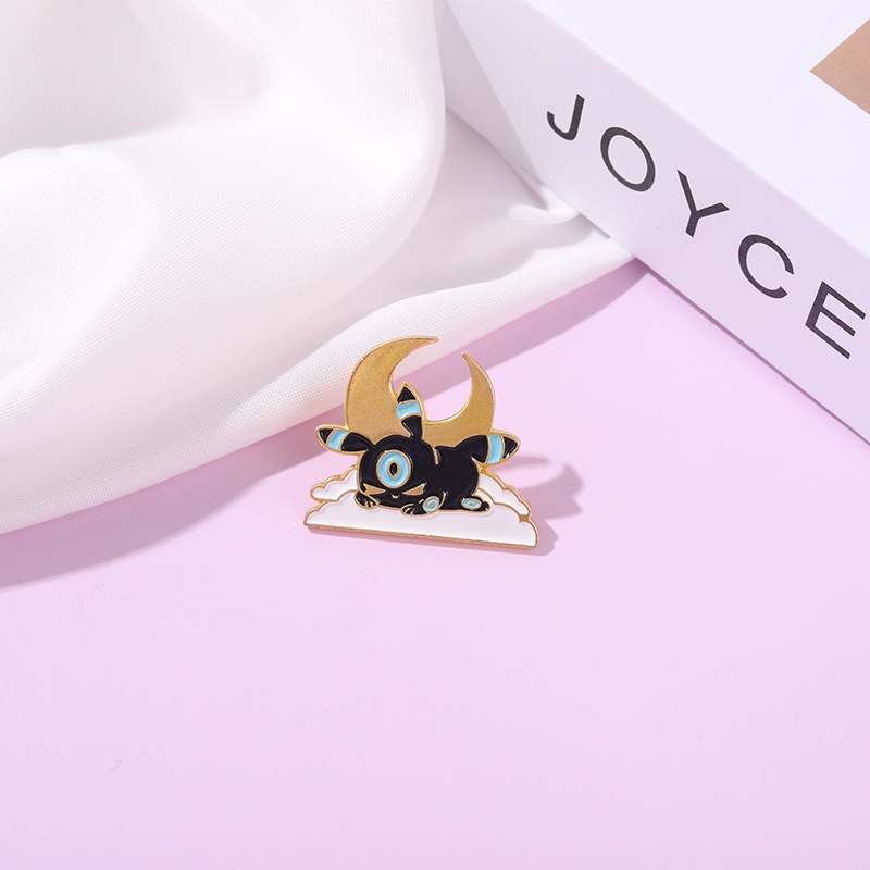 Ghim cài QIHE JEWELRY họa tiết mặt trăng mặt trời hoạt hình sáng tạo dành cho nữ