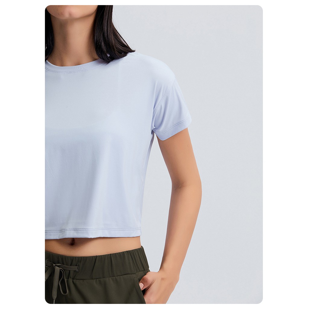 Áo tập thể thao Lululemon Cates Crop Tee - Áo tập thể thao Lulu không logo