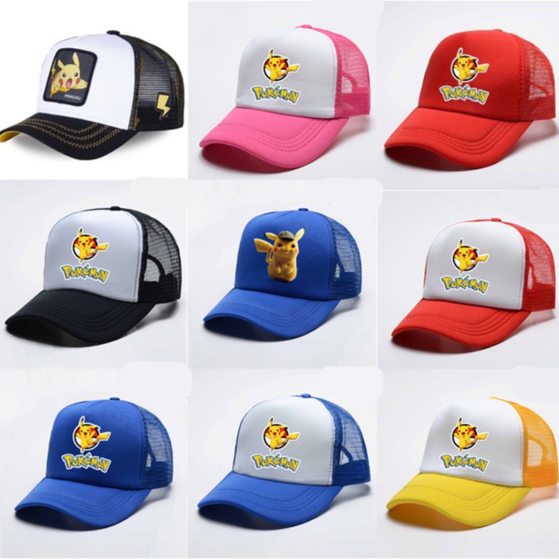 Mũ Lưỡi Trai Phối Lưới In Hình Pikachu Thời Trang Cho Bé