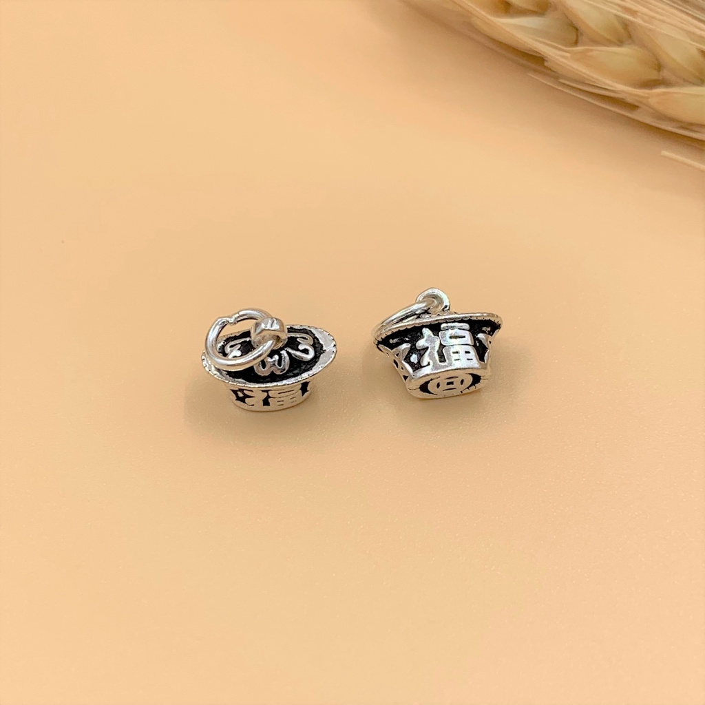 Charm móc treo đĩnh bạc loại lớn bạc thái - Charm Bạc 925 - Mã CA615