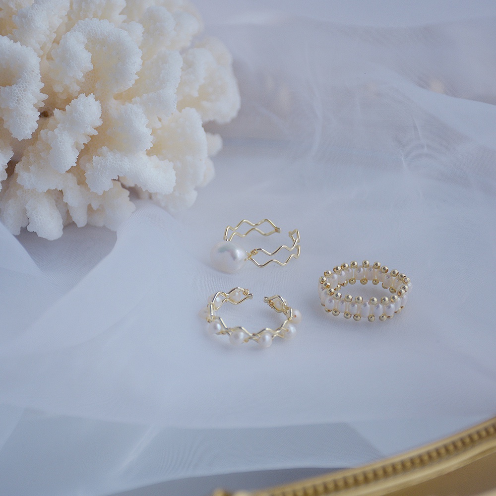 Nhẫn Hở 14k Đính Ngọc Trai Thời Trang Thanh Lịch Cho Nữ