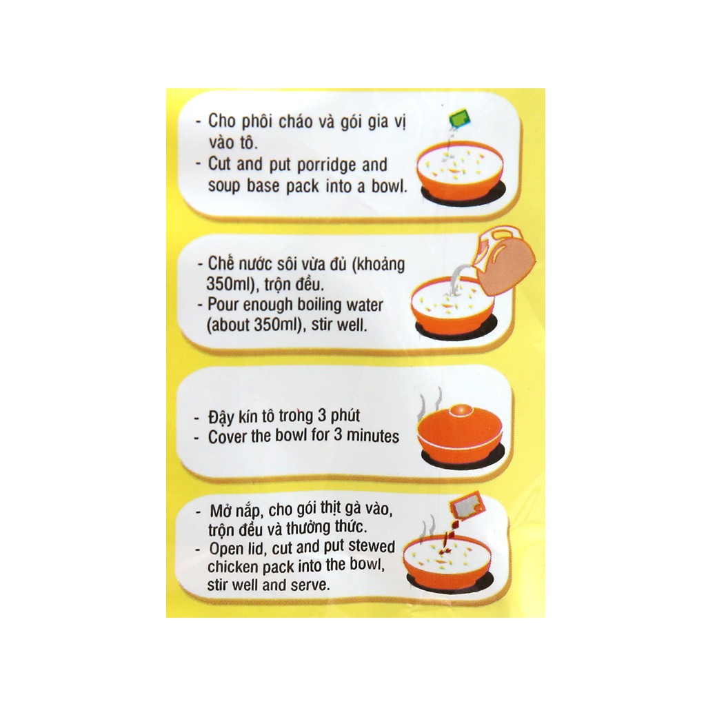 CHÁO THỊT GÀ/ THỊT BẰM VIFON CÓ GÓI THỊT 70G | BigBuy360 - bigbuy360.vn