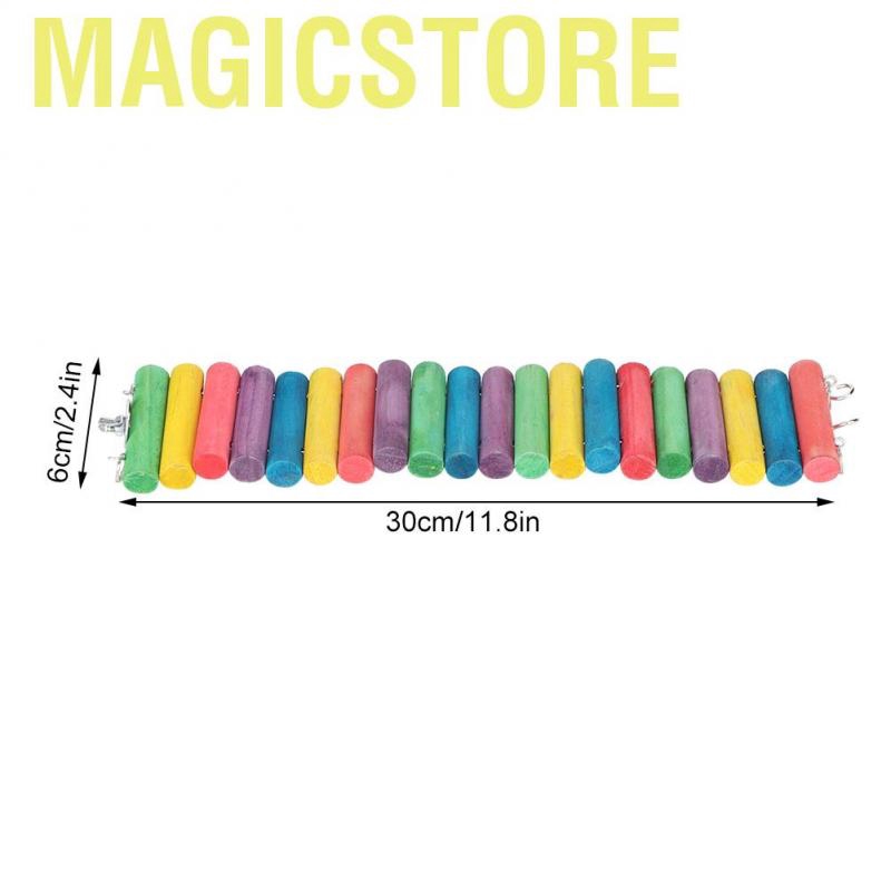 [Ready Stock] Magicstore Thang gỗ đồ chơi nhiều màu cho thú cưng hamster và chim vẹt