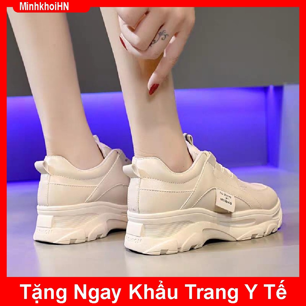 Giày sneakers nữ Rong Ye kiểu hàn quốc siêu Hot , mới nhất 2020  ( kem , trắng )