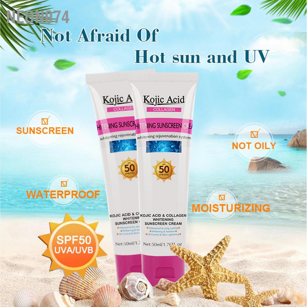 [Hàng mới về] Kem chống nắng cho da mặt cách ly chống thấm nước chống đổ mồ hôi 50ml