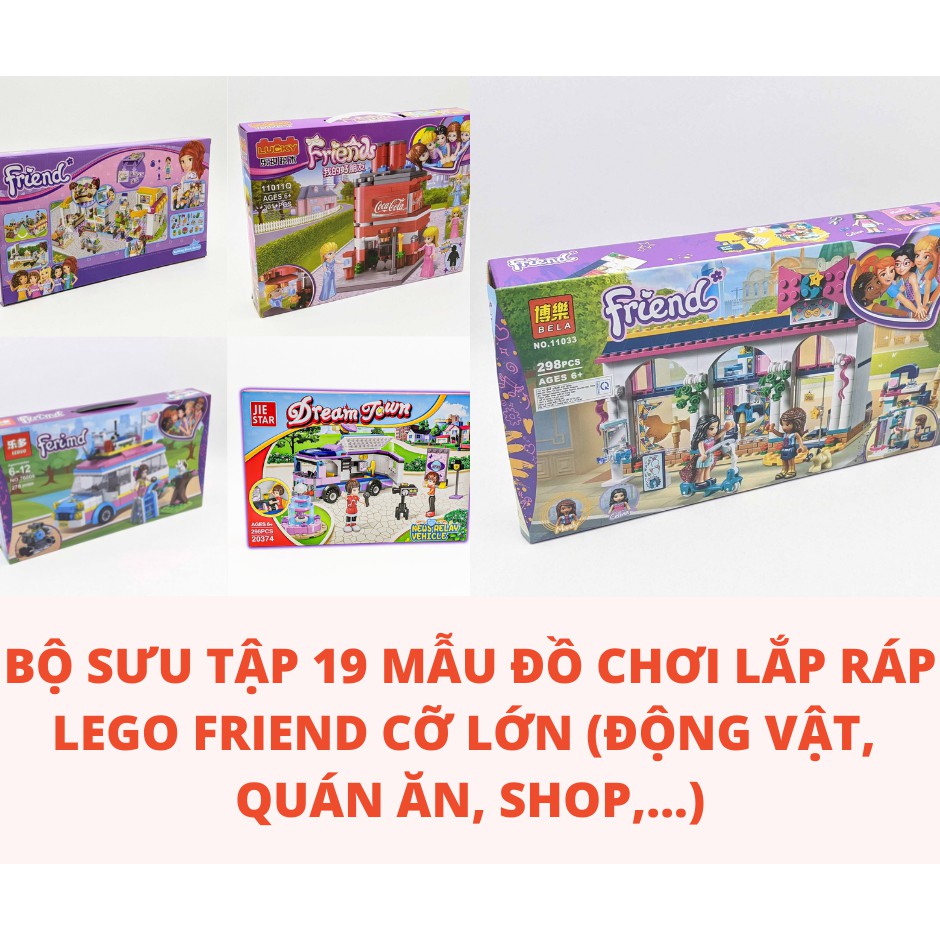 Bộ Sưu Tập Mẫu Đồ Chơi Lắp Ráp Lego Friend Cỡ Lớn (Cửa Hàng, Quán Ăn, Shop,...)