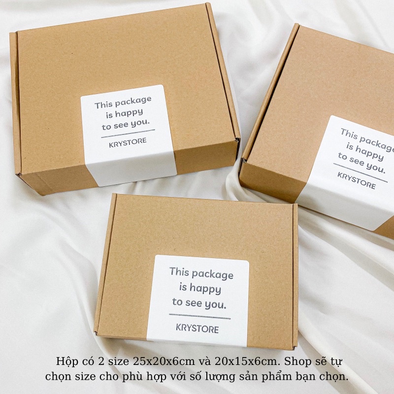Hộp quà giấy kraft , hộp đựng tất xinh , phụ kiện( Chỉ có hộp ) HQ01 | BigBuy360 - bigbuy360.vn