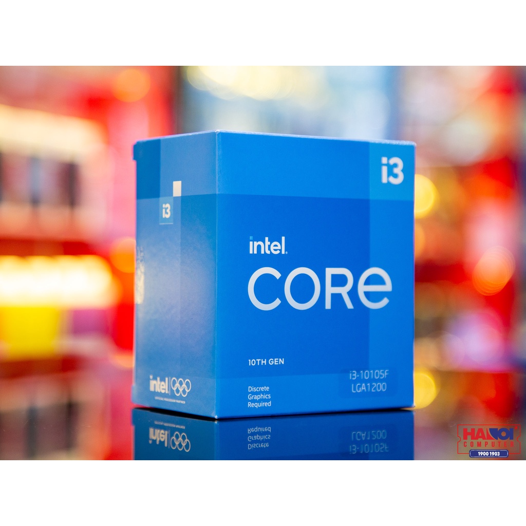 CPU Intel Core i3-10105F (3.7GHz turbo up to 4.4Ghz, 4 nhân 8 luồng, 6MB Cache, 65W) - Socket Intel LGA 1200