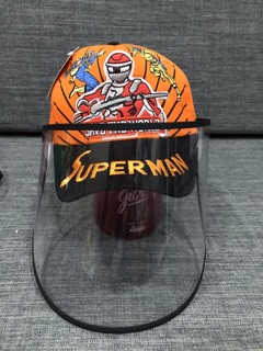 NÓN KẾT EM BÉ - Superman - phối kính bảo hộ