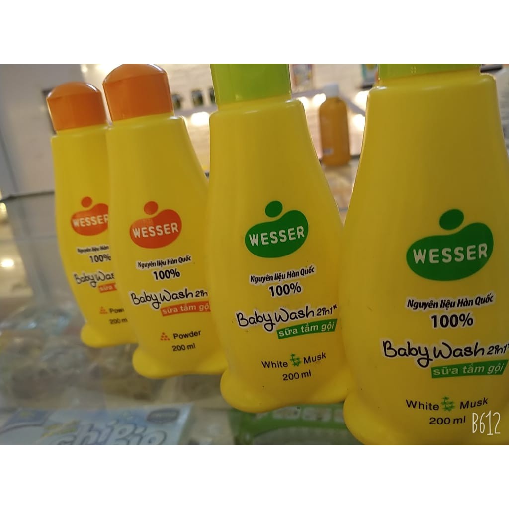 Sữa tắm gội Wesser 200ml cho bé