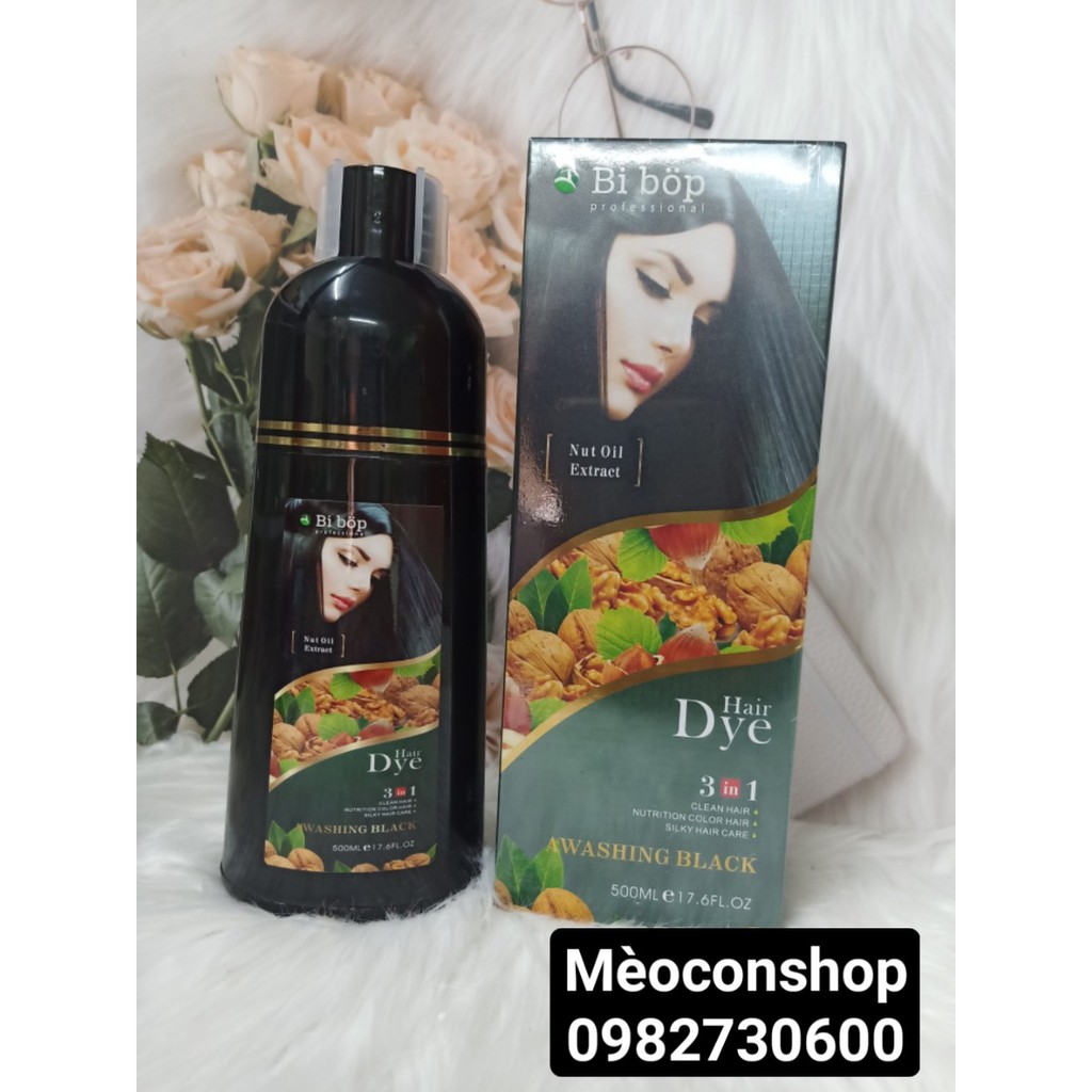 Dầu gội đen tóc Bibop phủ tóc bạc hiệu quả (Mẫu mới 3 trong 1) | BigBuy360 - bigbuy360.vn