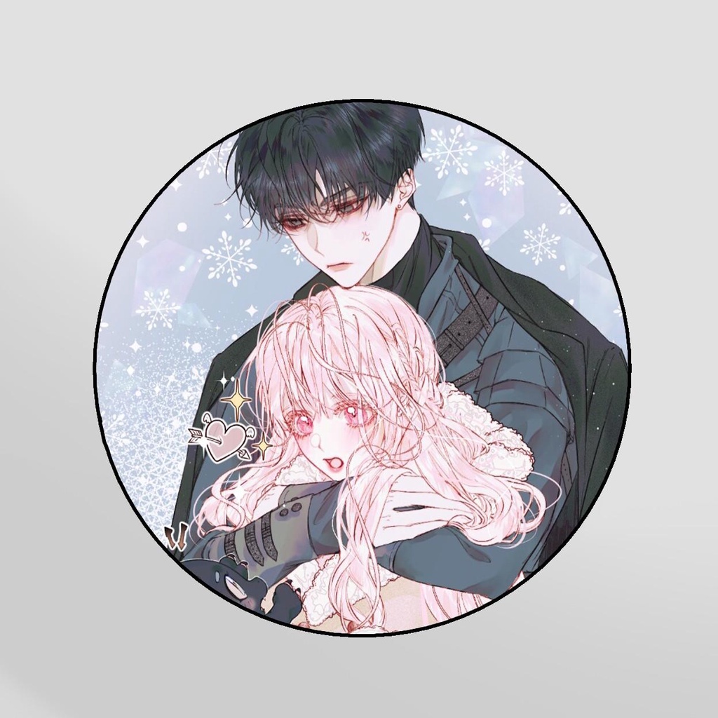 Huy Hiệu in hình TRỞ THÀNH GIA ĐÌNH CỦA NHÂN VẬT PHẢN DIỆN manhwa cài áo túi xinh xắn anime chibi