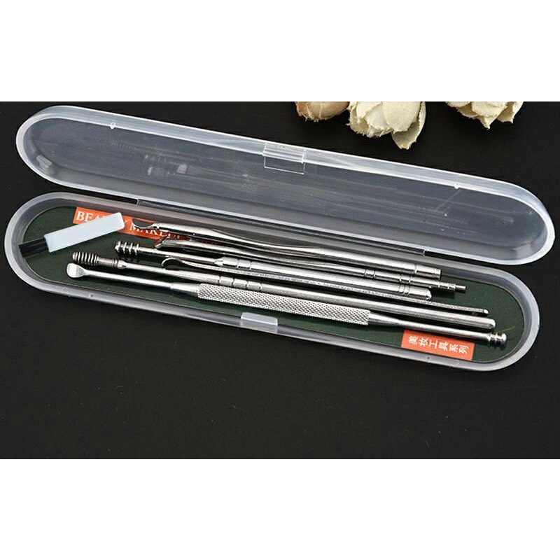 Bộ dụng cụ ngoáy tai (6 MÓN) nhỏ gọn kèm hộp, vệ sinh, làm sạch hiệu quả  SHOPDYÊNCUONG