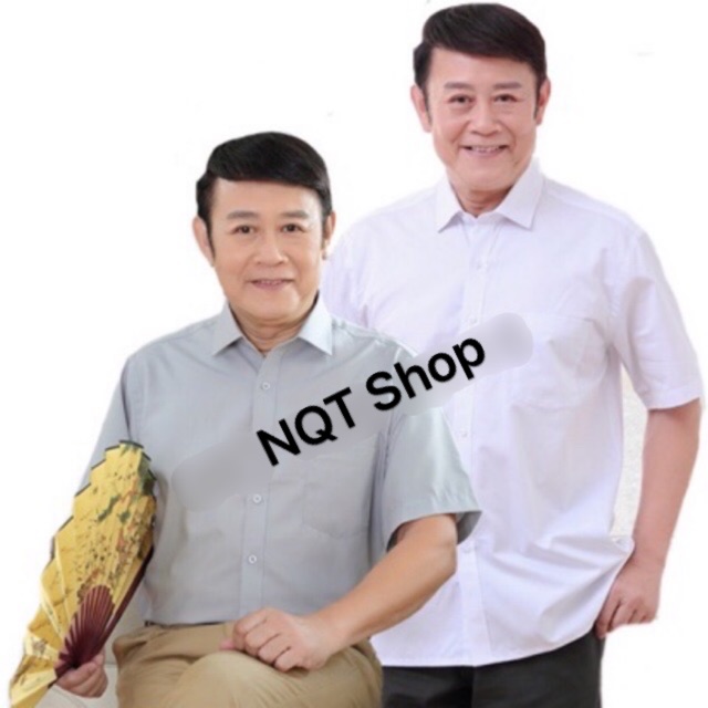 Áo Sơ Mi Cộc Tay Nam Trung Niên Trơn Một Màu Cao Cấp
