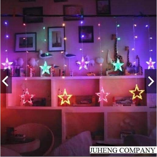 Đèn Led Hình Sao 7 màu, Rèm Nháy Decor Trang Trí Hình Sao Phòng Ngủ, Nhiều Màu, Siêu Đẹp, Siêu Lung Linh