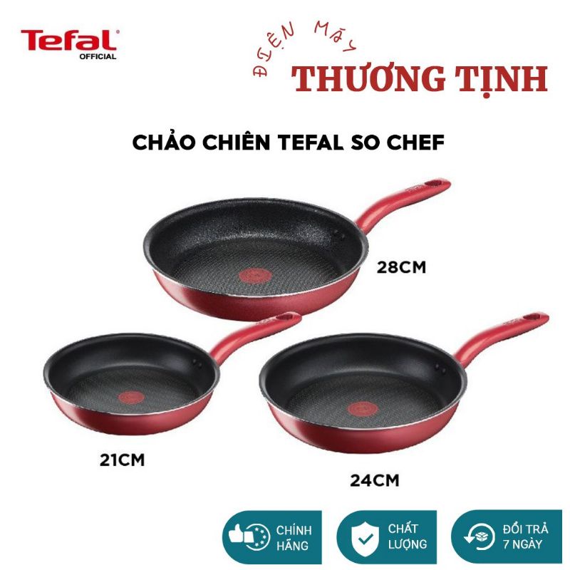Chảo chiên Tefal So Chef size 21,24,28 hàng chính hãng giá tốt
