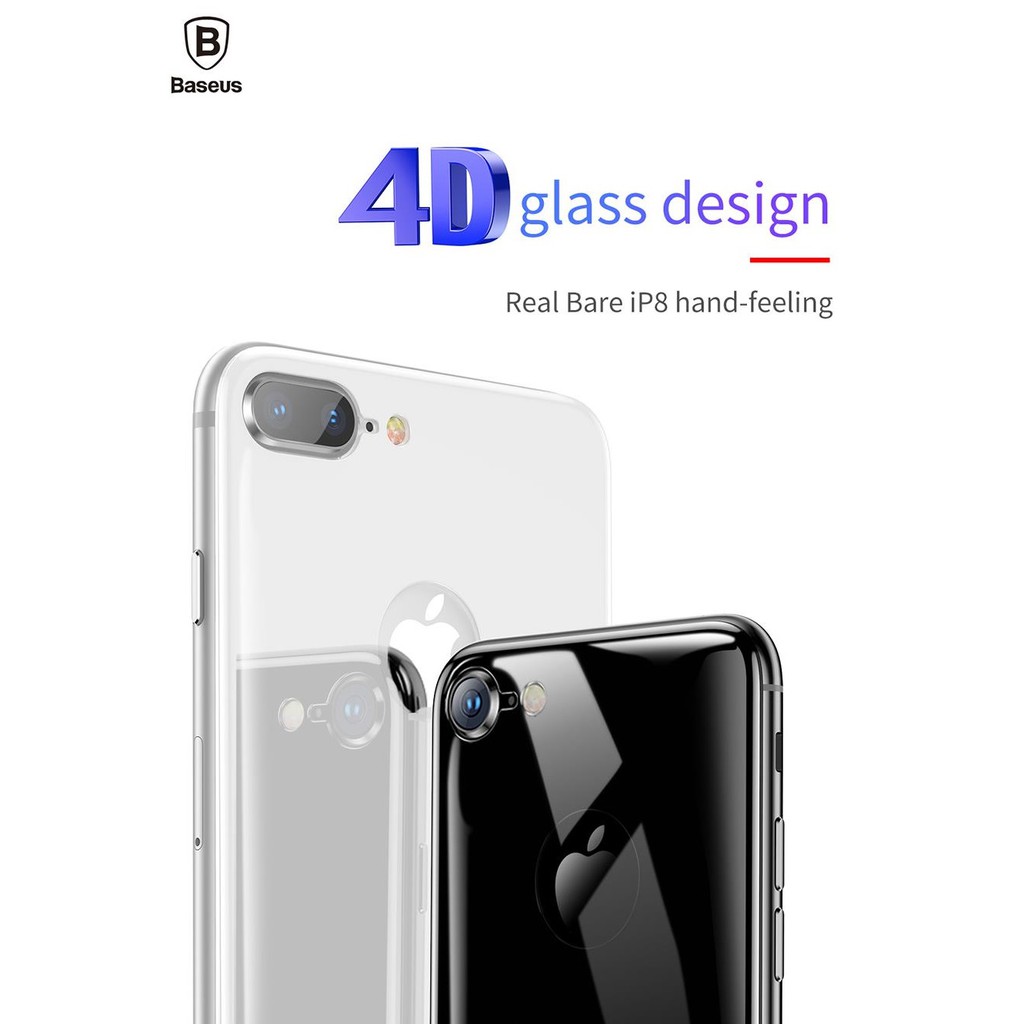 Kính cường lực 4D ARC mặt sau iphone 7/8 plus hãng Baseus