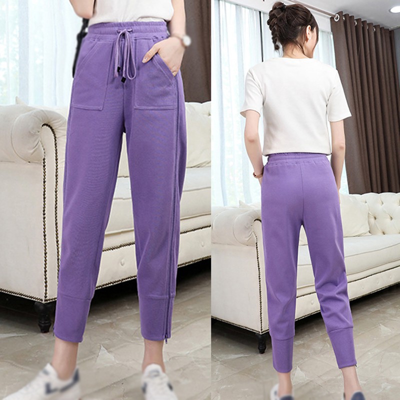 Quần Dài Thể Thao Dáng Rộng Phong Cách Hàn Quốc Thời Trang Mùa Hè