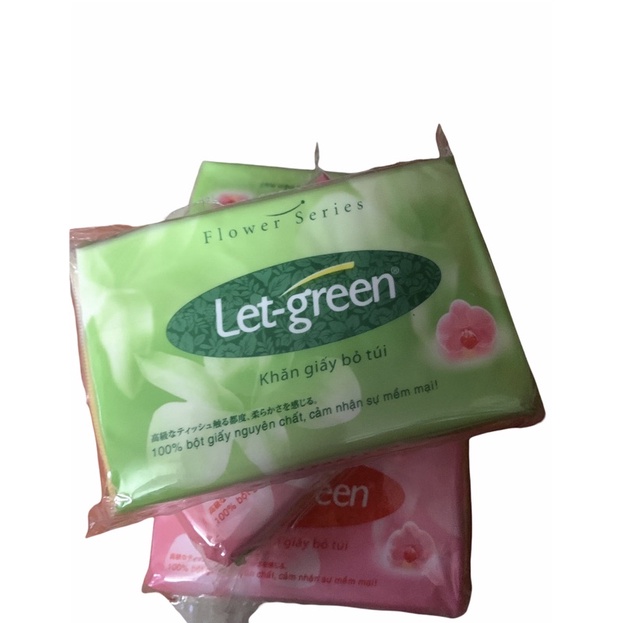 Combo 3 Khăn giấy bỏ túi Let-green