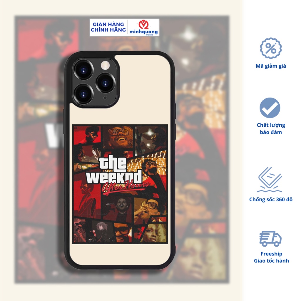 Ốp lưng iP hình The Weeknd, phong cách GTA cực lạ, ốp lưng chống sốc chống xước viền toàn diện