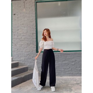 áo croptop nhún sau