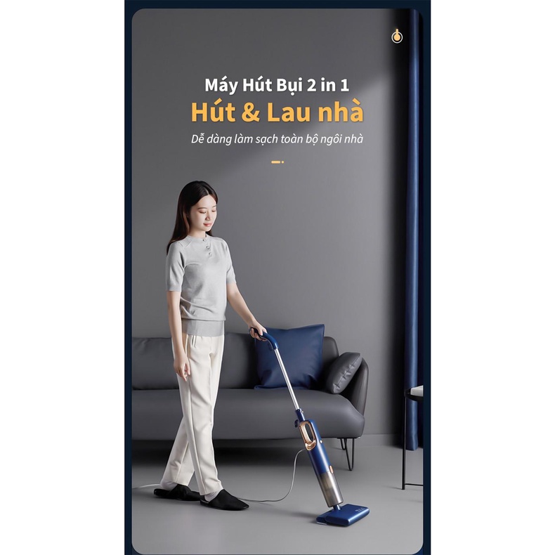 Máy hút bụi và lau sàn 2 trong 1 Tsuki TS-LF20 sử dụng công nghệ lọc HEPA lọc sạch bụi mịn