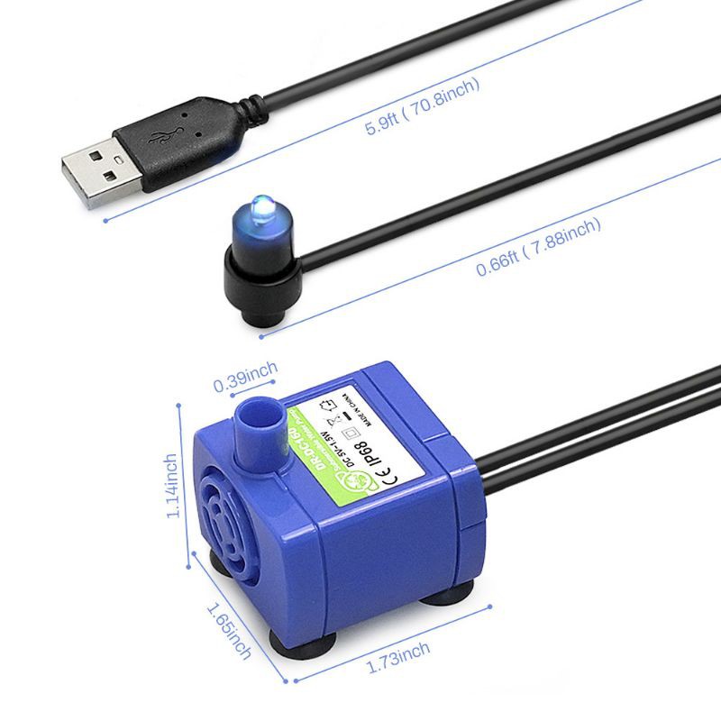 Máy bơm có đèn led cho máy uống nước chó mèo máy lọc nước thú cưng